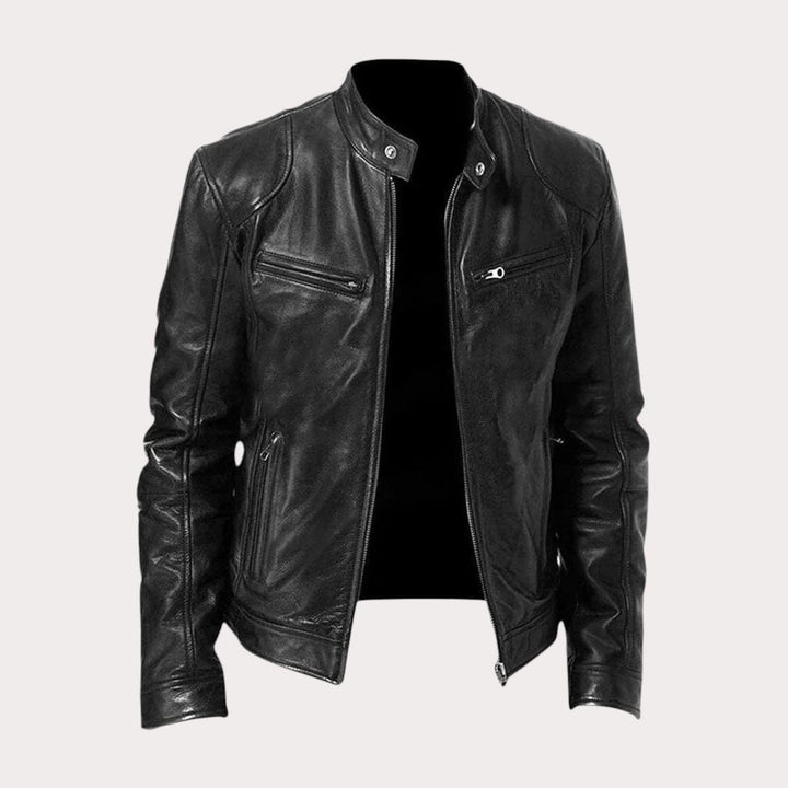 Douglas | Men's Premium Leather Jacket, Classic Tailored Jacket | Bella Blue