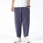Dylan | Men's Tapered Drawstring Trousers, Relaxed Fit Trousers | Bella Blue