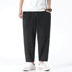 Dylan | Men's Tapered Drawstring Trousers, Relaxed Fit Trousers | Bella Blue