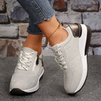 Edith | Women's Orthopaedic Trainers, Comfortable Slip-On Shoes | Bella Blue