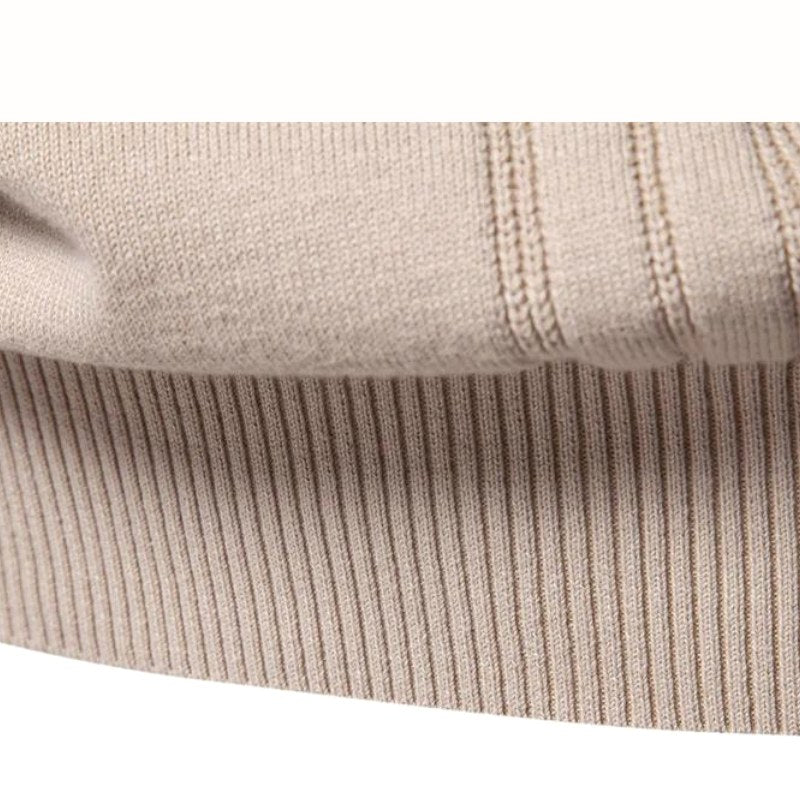 Edmund | Men's Jumper with Check Pattern, Classic Knit Jumper | Bella Blue | Navy Blue