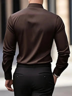 Edward | Men's Long-Sleeved Breathable Shirt, Slim-Fit Smart Shirt | Bella Blue