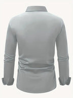 Edward | Men's Long-Sleeved Breathable Shirt, Slim-Fit Smart Shirt | Bella Blue