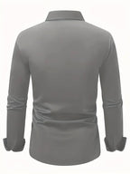 Edward | Men's Long-Sleeved Breathable Shirt, Slim-Fit Smart Shirt | Bella Blue