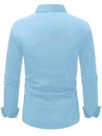 Edward | Men's Long-Sleeved Breathable Shirt, Slim-Fit Smart Shirt | Bella Blue