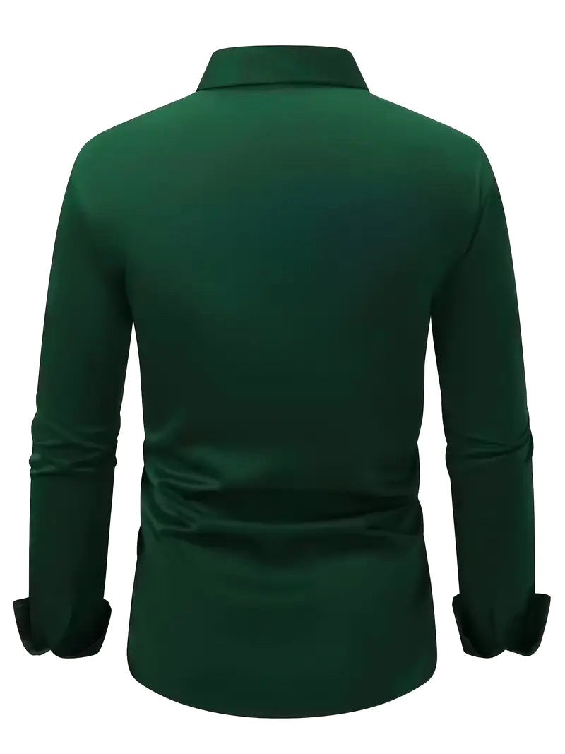 Edward | Men's Long-Sleeved Breathable Shirt, Slim-Fit Smart Shirt | Bella Blue