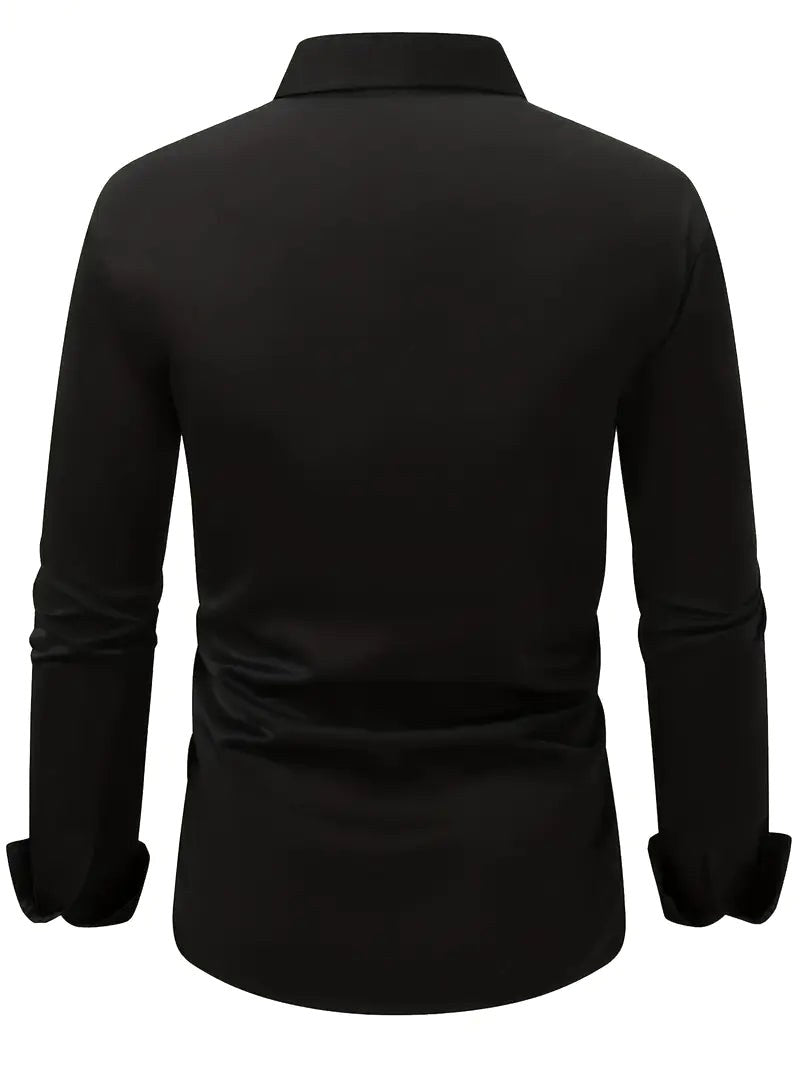Edward | Men's Long-Sleeved Breathable Shirt, Slim-Fit Smart Shirt | Bella Blue