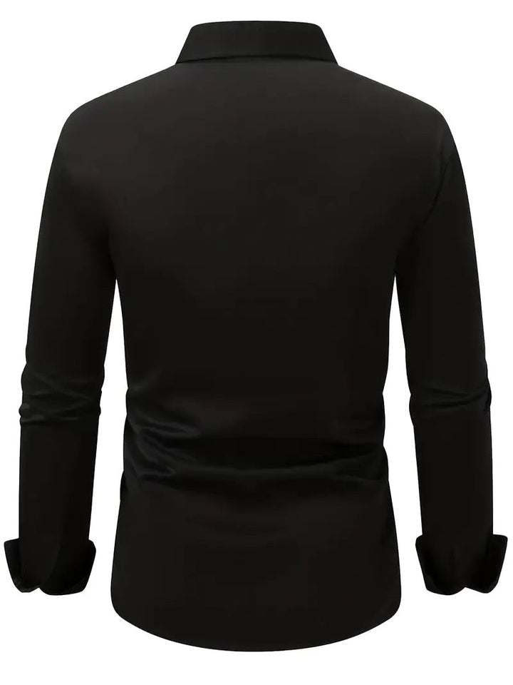 Edward | Men's Long-Sleeved Breathable Shirt, Slim-Fit Smart Shirt | Bella Blue