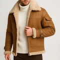 Edward | Women's Leather Jacket in Camel, Classic Leather Jacket | Bella Blue