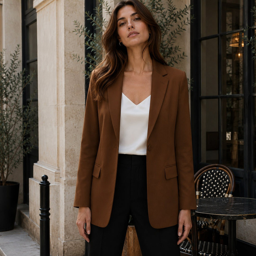Eliza | Women's Fitted Blazer, Tailored Structured Jacket | Bella Blue