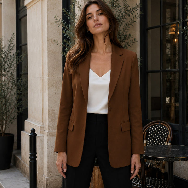 Eliza | Women's Fitted Blazer, Tailored Structured Jacket | Bella Blue