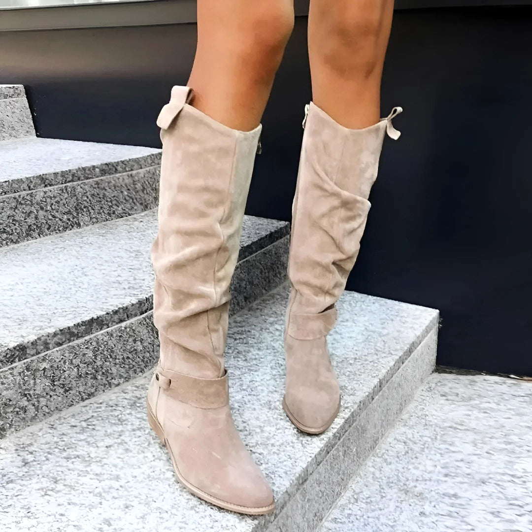 Eliza | Women's Suede-Effect Ankle Boots, Premium Autumn Boots | Bella Blue