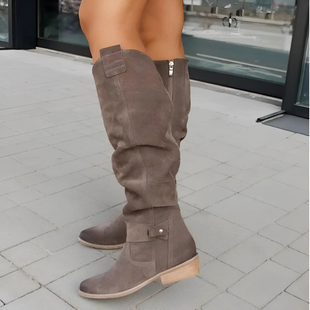 Eliza | Women's Suede-Effect Ankle Boots, Premium Autumn Boots | Bella Blue