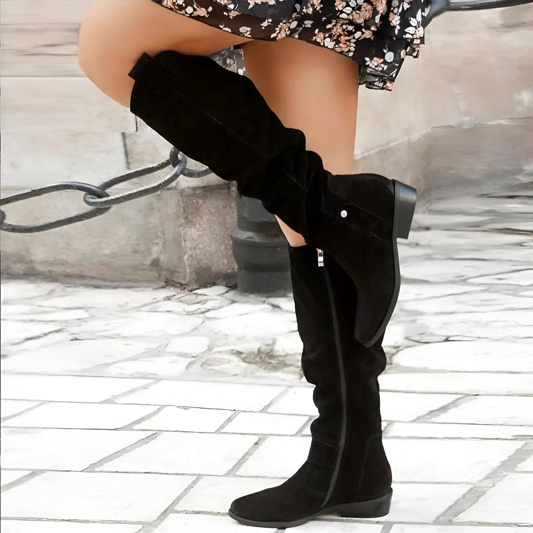 Eliza | Women's Suede-Effect Ankle Boots, Premium Autumn Boots | Bella Blue