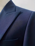 Elliot | Men's Slim-Fit Three-Piece Suit, Double-Breasted Waistcoat Trouser Suit | Bella Blue