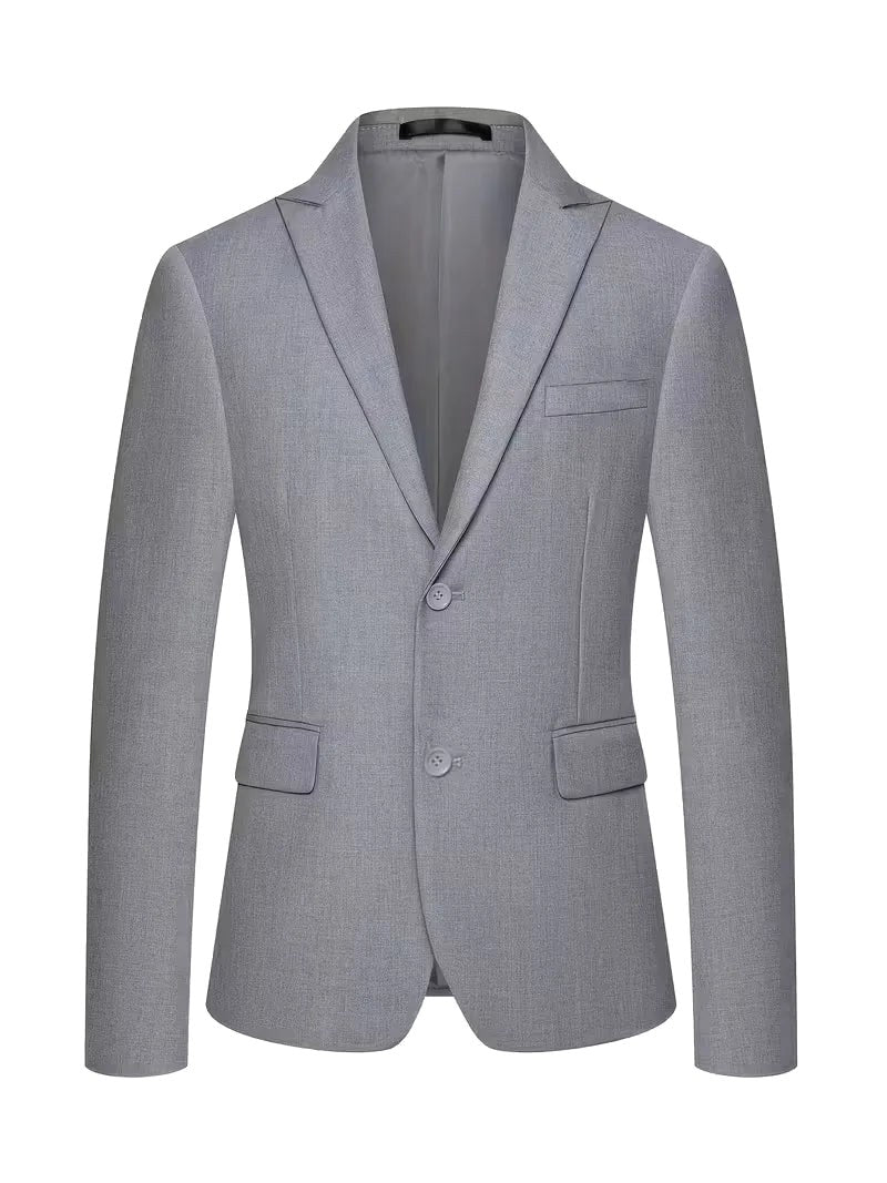 Elliot | Men's Slim-Fit Three-Piece Suit, Double-Breasted Waistcoat Trouser Suit | Bella Blue