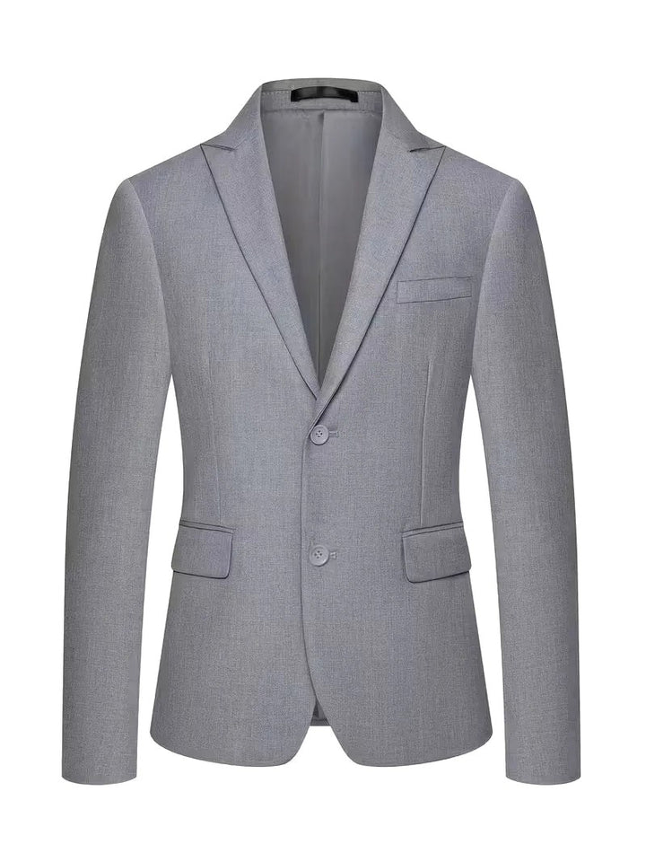 Elliot | Men's Slim-Fit Three-Piece Suit, Double-Breasted Waistcoat Trouser Suit | Bella Blue