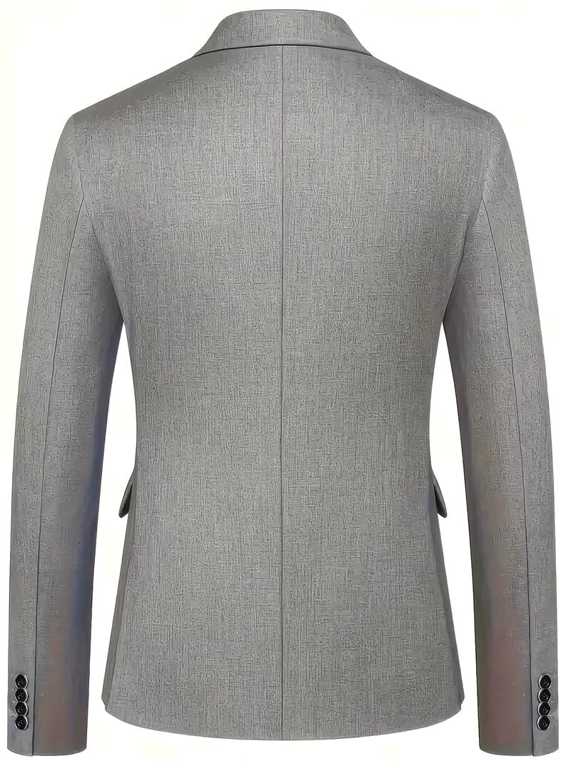 Elliot | Men's Slim-Fit Three-Piece Suit, Double-Breasted Waistcoat Trouser Suit | Bella Blue