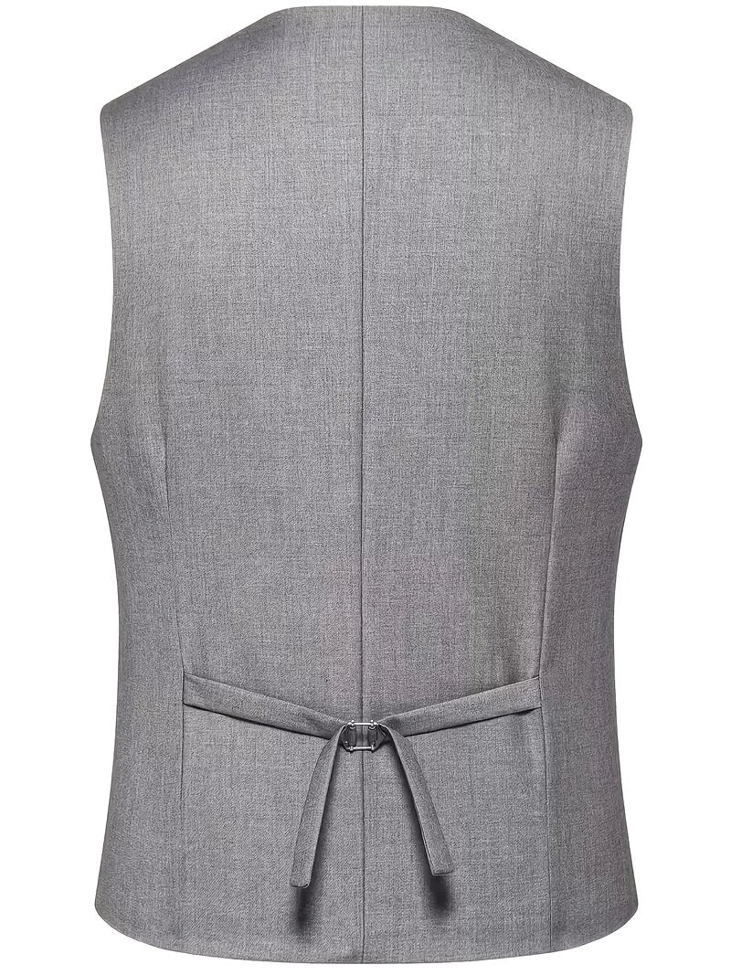 Elliot | Men's Slim-Fit Three-Piece Suit, Double-Breasted Waistcoat Trouser Suit | Bella Blue