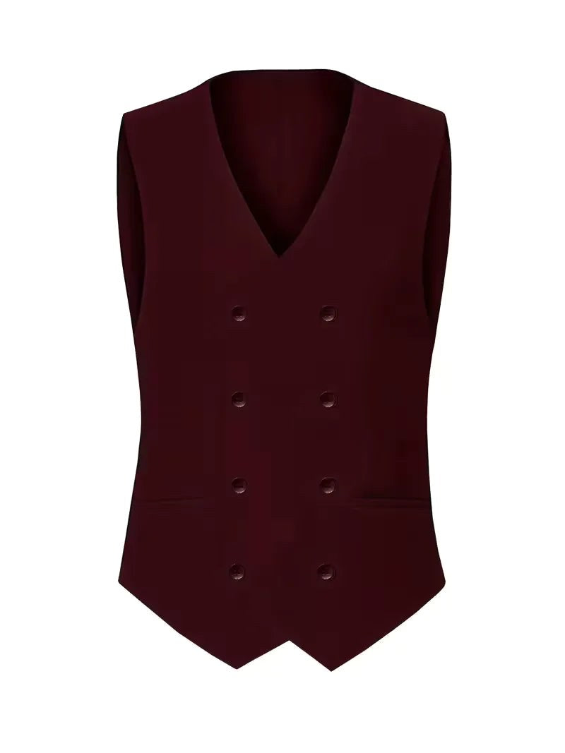 Elliot | Men's Slim-Fit Three-Piece Suit, Double-Breasted Waistcoat Trouser Suit | Bella Blue