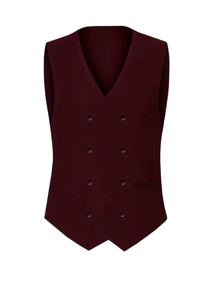 Elliot | Men's Slim-Fit Three-Piece Suit, Double-Breasted Waistcoat Trouser Suit | Bella Blue