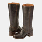 Eloane | Women's Cushioned Slip-On Cowboy Boots, Western-Style Ankle Boots | Bella Blue | Dark Brown