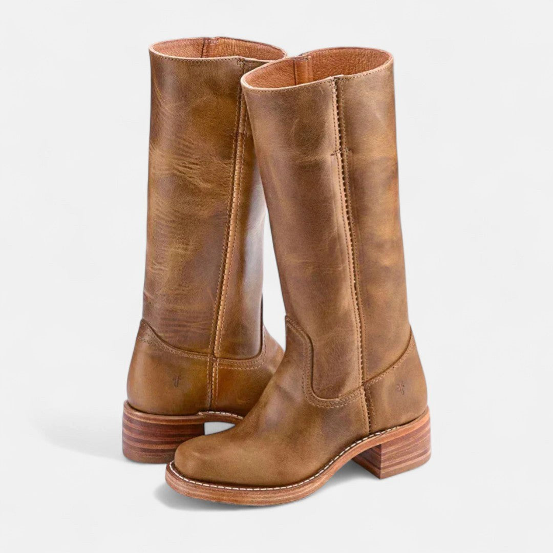 Eloane | Women's Cushioned Slip-On Cowboy Boots, Western-Style Ankle Boots | Bella Blue | Yellow