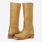 Eloane | Women's Cushioned Slip-On Cowboy Boots, Western-Style Ankle Boots | Bella Blue | Brown