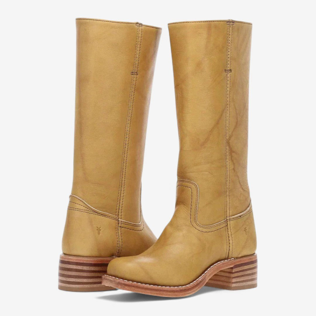 Eloane | Women's Cushioned Slip-On Cowboy Boots, Western-Style Ankle Boots | Bella Blue | Brown