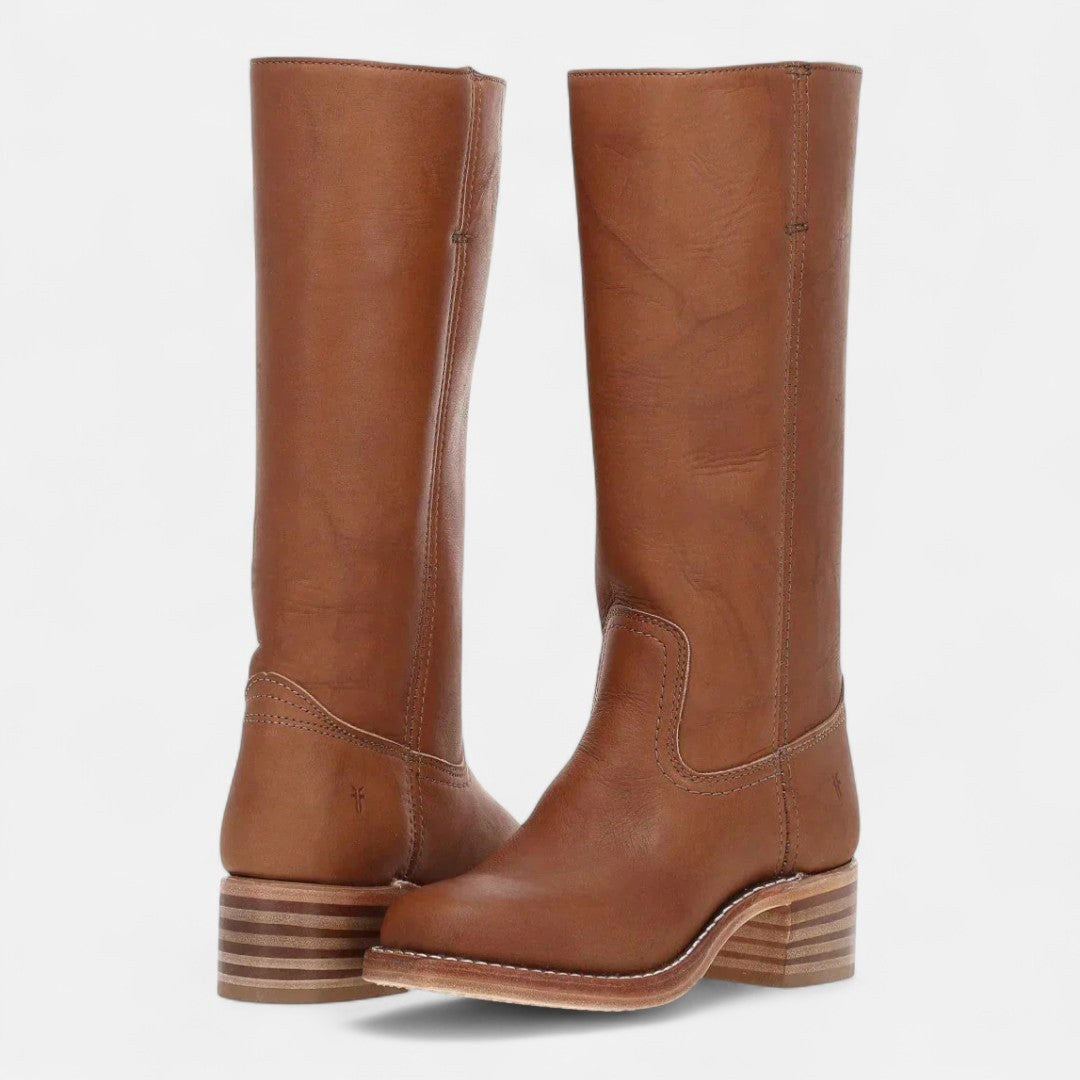 Eloane | Women's Cushioned Slip-On Cowboy Boots, Western-Style Ankle Boots | Bella Blue | Black