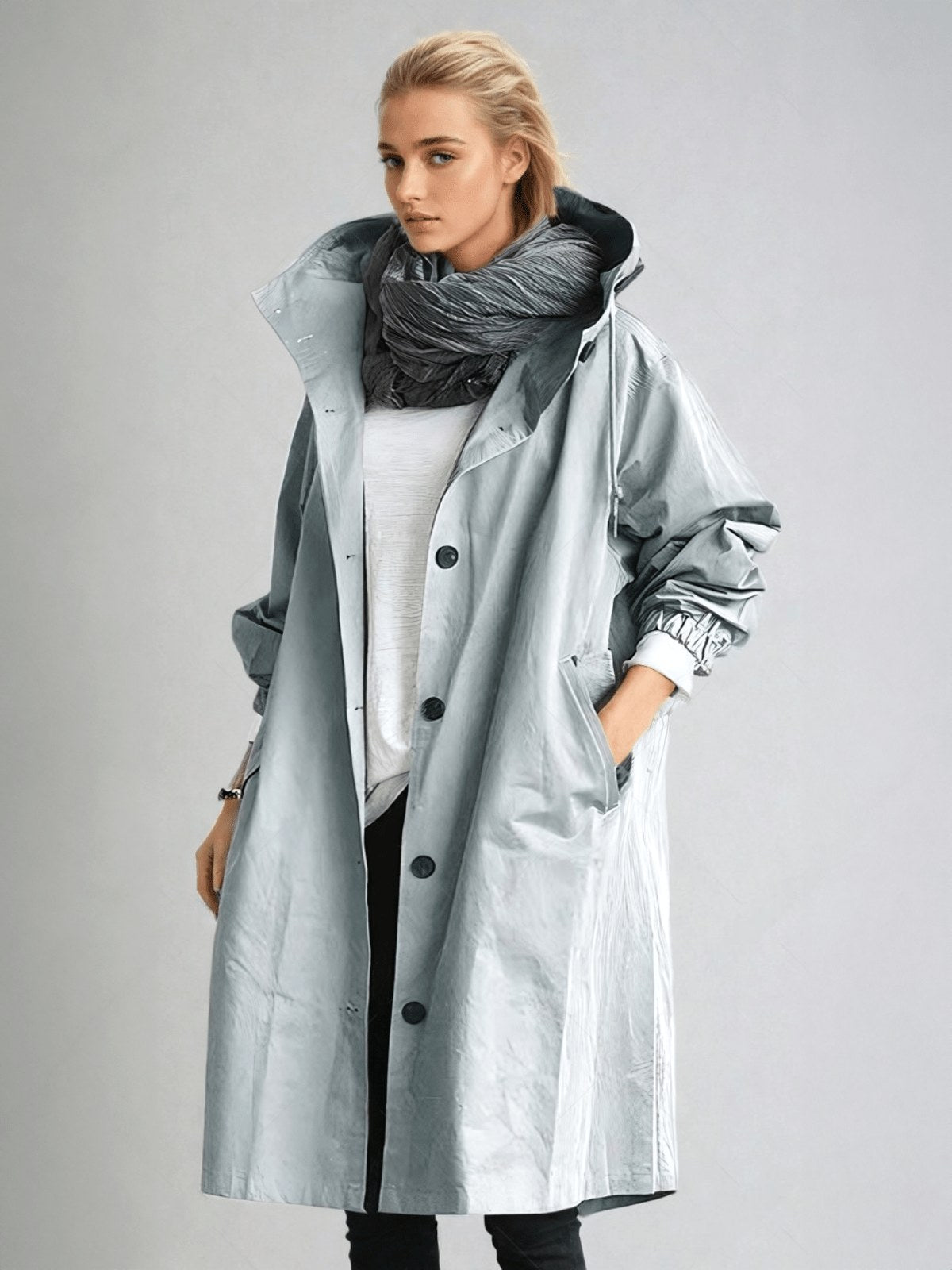 Elodie | Women's Relaxed Tailored Trench Coat, Beige Autumn Coat | Bella Blue