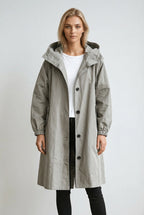 Elodie | Women's Relaxed Tailored Trench Coat, Beige Autumn Coat | Bella Blue