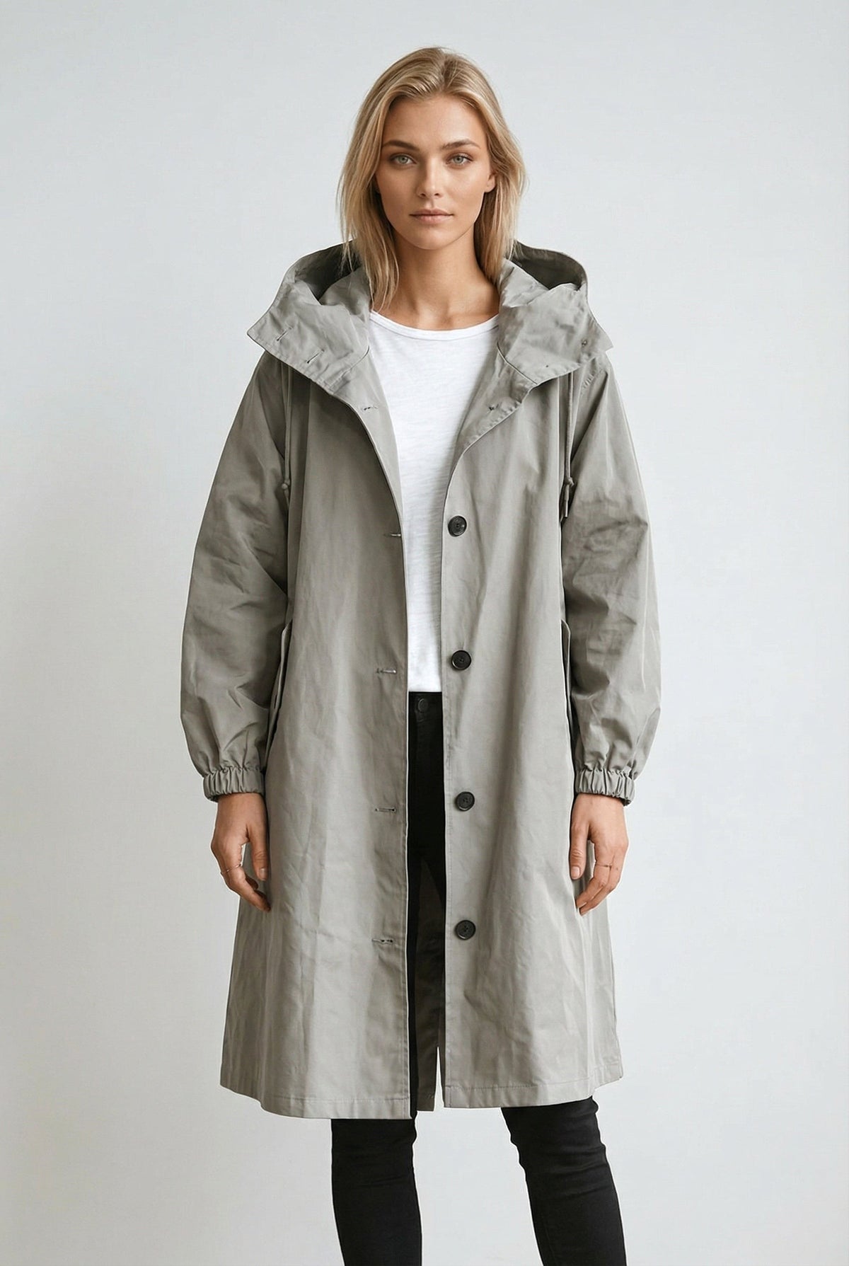 Elodie | Women's Relaxed Tailored Trench Coat, Beige Autumn Coat | Bella Blue