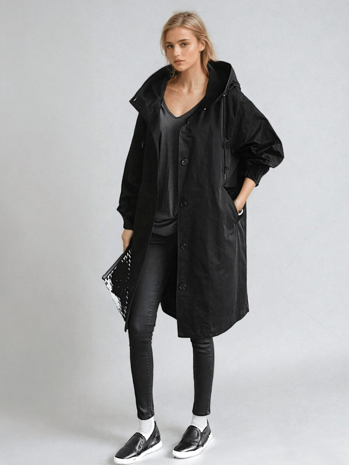 Elodie | Women's Relaxed Tailored Trench Coat, Beige Autumn Coat | Bella Blue