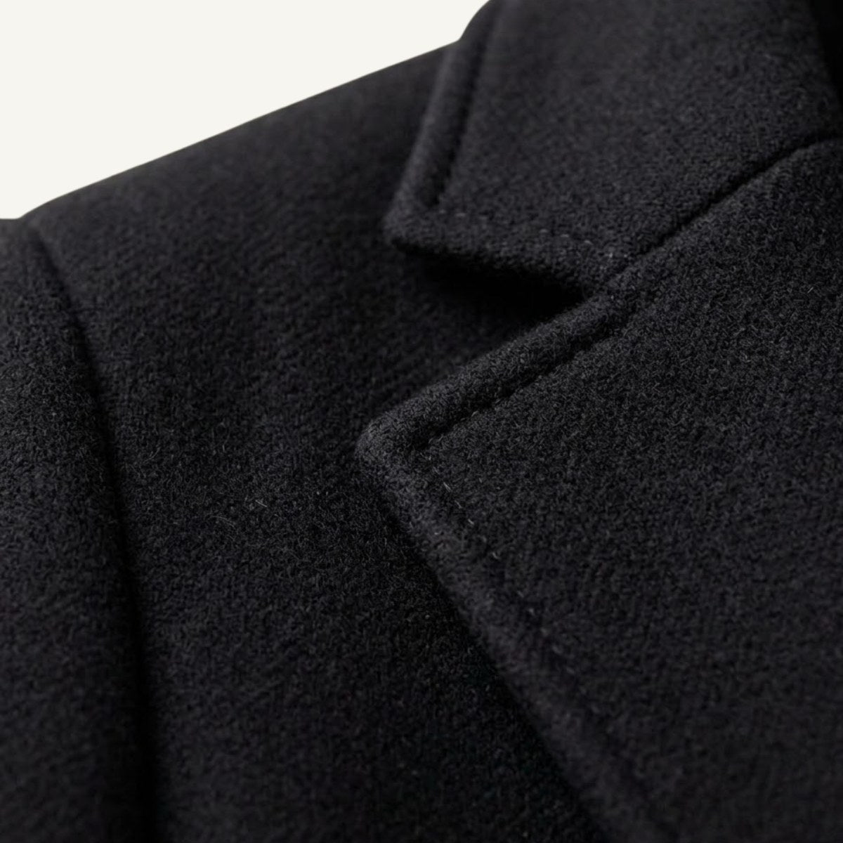 Emmett | Men's Wool-Cashmere Mid-Length Coat, Tailored Autumn Coat | Bella Blue