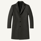 Emmett | Men's Wool-Cashmere Mid-Length Coat, Tailored Autumn Coat | Bella Blue | Navy blue