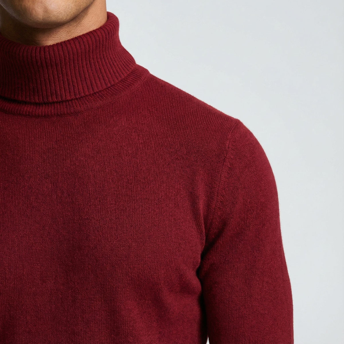 Erwin | Men's Fine-Knit Turtleneck Jumper, Classic Autumn Jumper | Bella Blue | Black