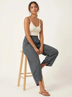 Esme | Women's Lightweight Linen Trousers, Breathable Summer Trousers | Bella Blue | Lila