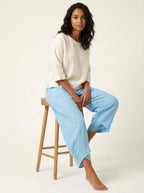 Esme | Women's Lightweight Linen Trousers, Breathable Summer Trousers | Bella Blue | Grijs