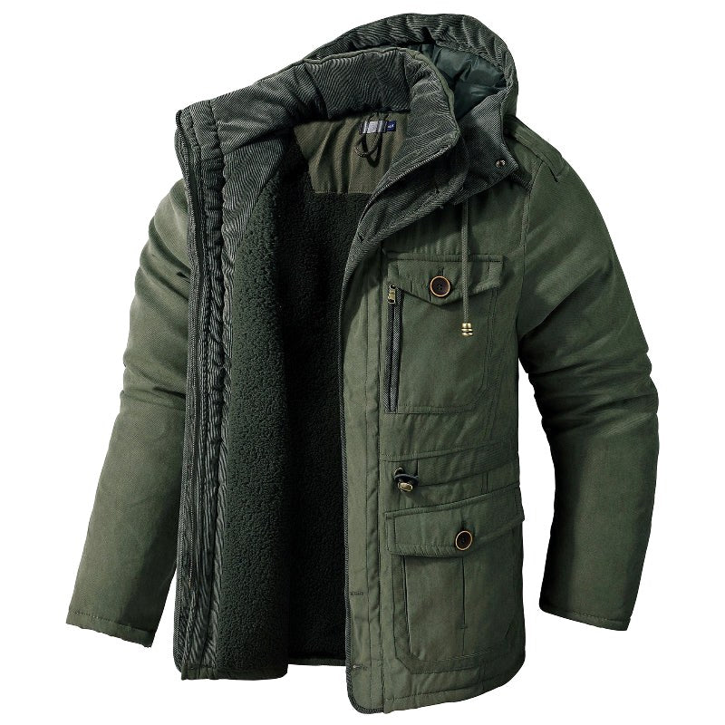 Ethan | Men's Insulated Jacket with Cold Protection, Windproof Autumn Jacket | Bella Blue | Grey