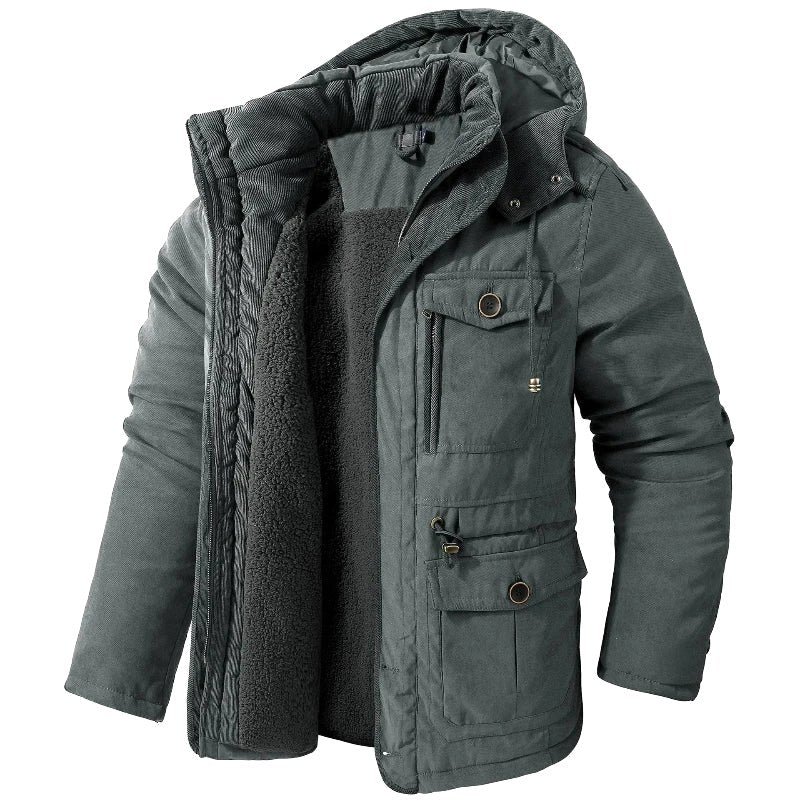 Ethan | Men's Insulated Jacket with Cold Protection, Windproof Autumn Jacket | Bella Blue | Black