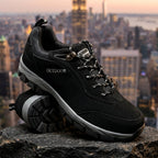 Ethan | Men's Suede and Mesh Hiking Shoes, Grip Sole Walking Shoes | Bella Blue