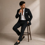 Evan | Men's Slim Fit Blazer and Trousers, Tailored Two-Piece Suit | Bella Blue