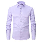 Evan | Men's Stretch Business Shirt, Crease-Resistant Smart Casual Shirt | Bella Blue