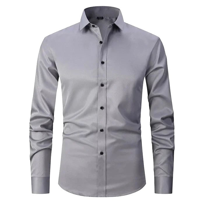 Evan | Men's Stretch Business Shirt, Crease-Resistant Smart Casual Shirt | Bella Blue