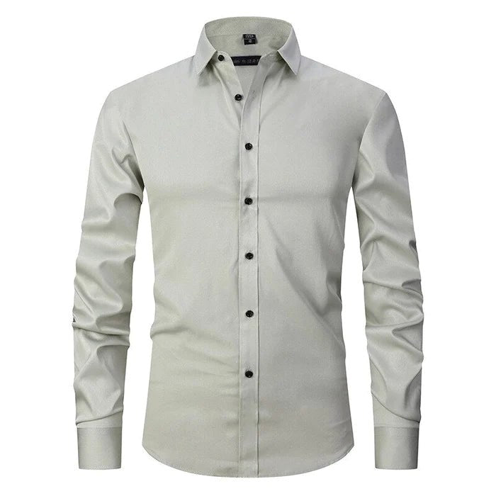 Evan | Men's Stretch Business Shirt, Crease-Resistant Smart Casual Shirt | Bella Blue