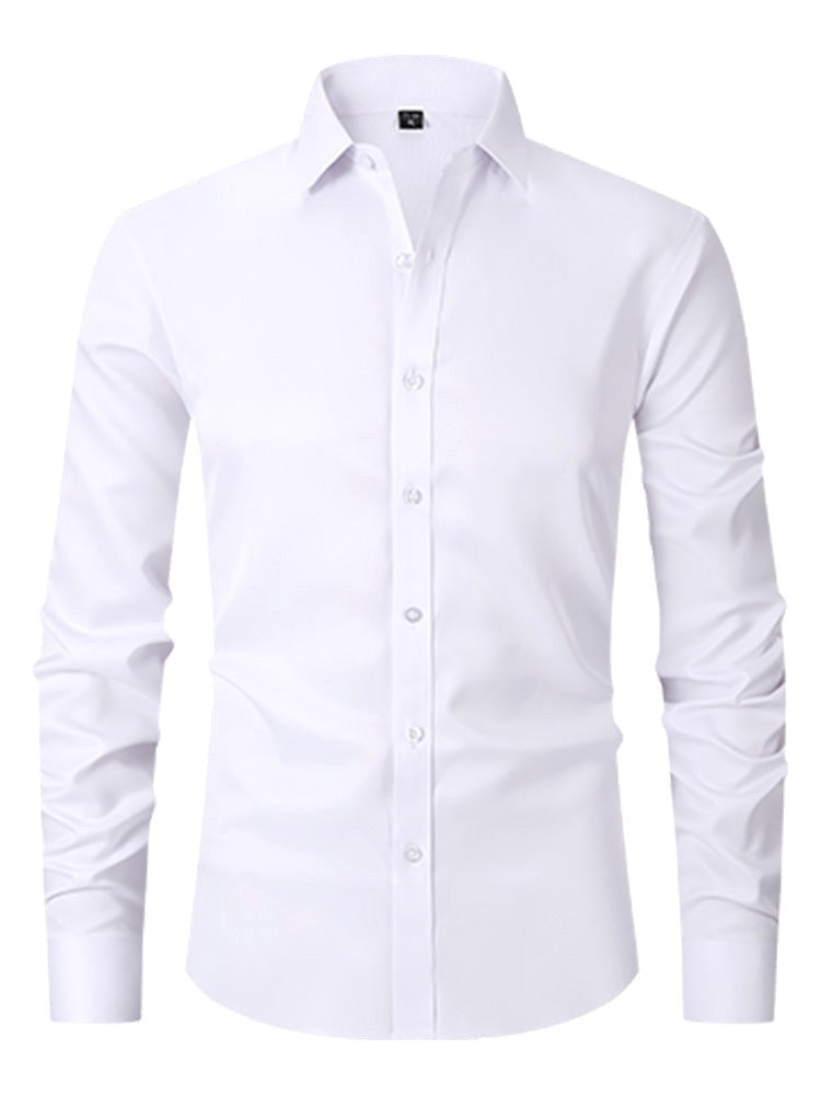 Evan | Men's Stretch Business Shirt, Crease-Resistant Smart Casual Shirt | Bella Blue