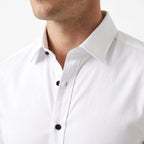 Evan | Men's Stretch Business Shirt, Crease-Resistant Smart Casual Shirt | Bella Blue