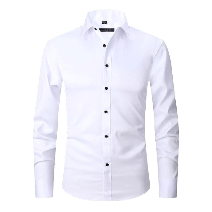 Evan | Men's Stretch Business Shirt, Crease-Resistant Smart Casual Shirt | Bella Blue