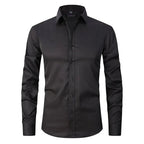 Evan | Men's Stretch Business Shirt, Crease-Resistant Smart Casual Shirt | Bella Blue